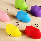 Colorful Umbrella Shape Key Hooks Set of 3 - Home Wall Decoration Accessories