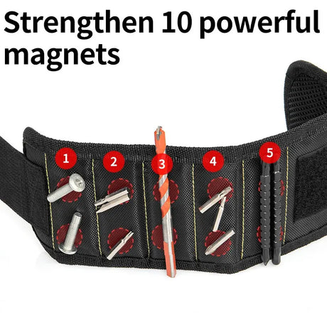 Convenient Magnetic Wristband Tool Holder for Electricians and DIY Enthusiasts