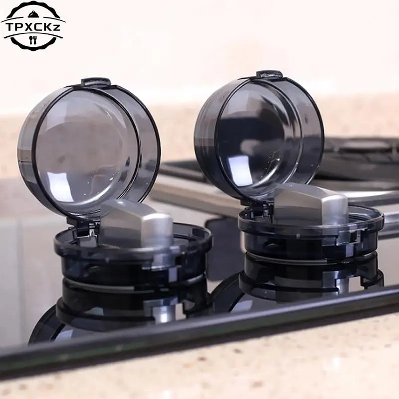 Pair of Child-Safe Gas Range Knob Protectors for Enhanced Kitchen Security