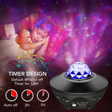 Soothing Starlight Projector: Galaxy Night Light with Ocean Wave Sound Speaker and Dynamic Color Display for Room Decor, Parties, and Gifts