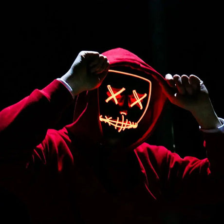 Neon LED Purge Mask for Halloween Masquerade Parties