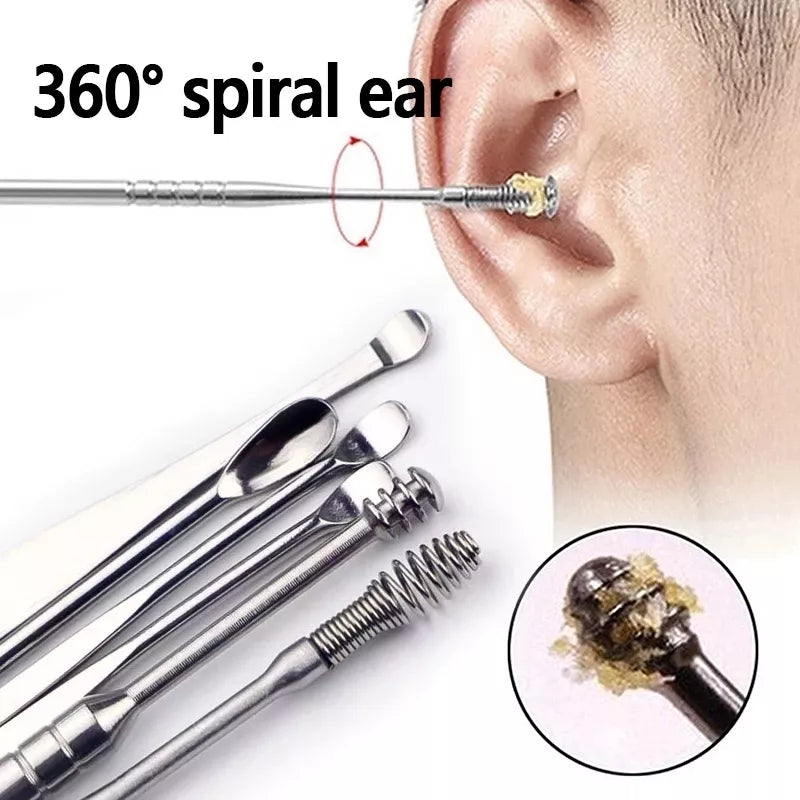 Ear Health Maintenance Kit with 6-Piece Stainless Steel Ear Cleaning Tools
