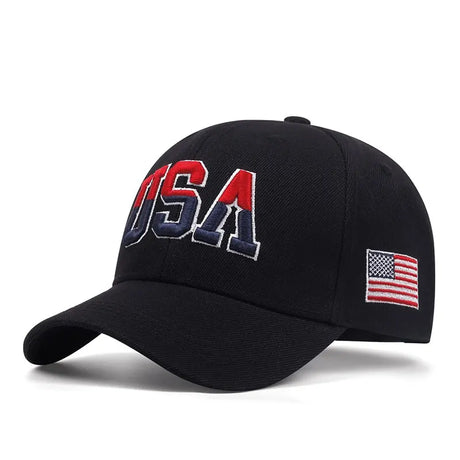 American Flag Embroidered Snapback Cap for Men and Women - Patriotic Hip Hop Hat