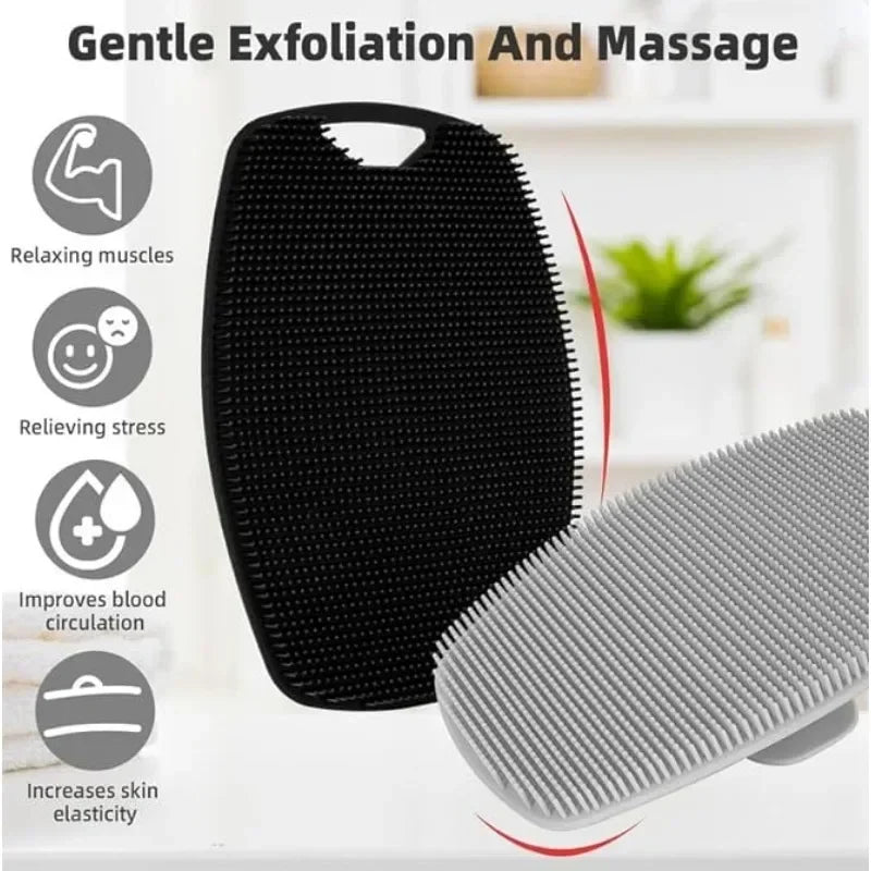 Silicone Exfoliating Body Brush for Gentle Shower Massage and Cleansing