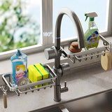 Kitchen and Bathroom Rust-Proof Faucet Drainer Rack and Organizer Stand