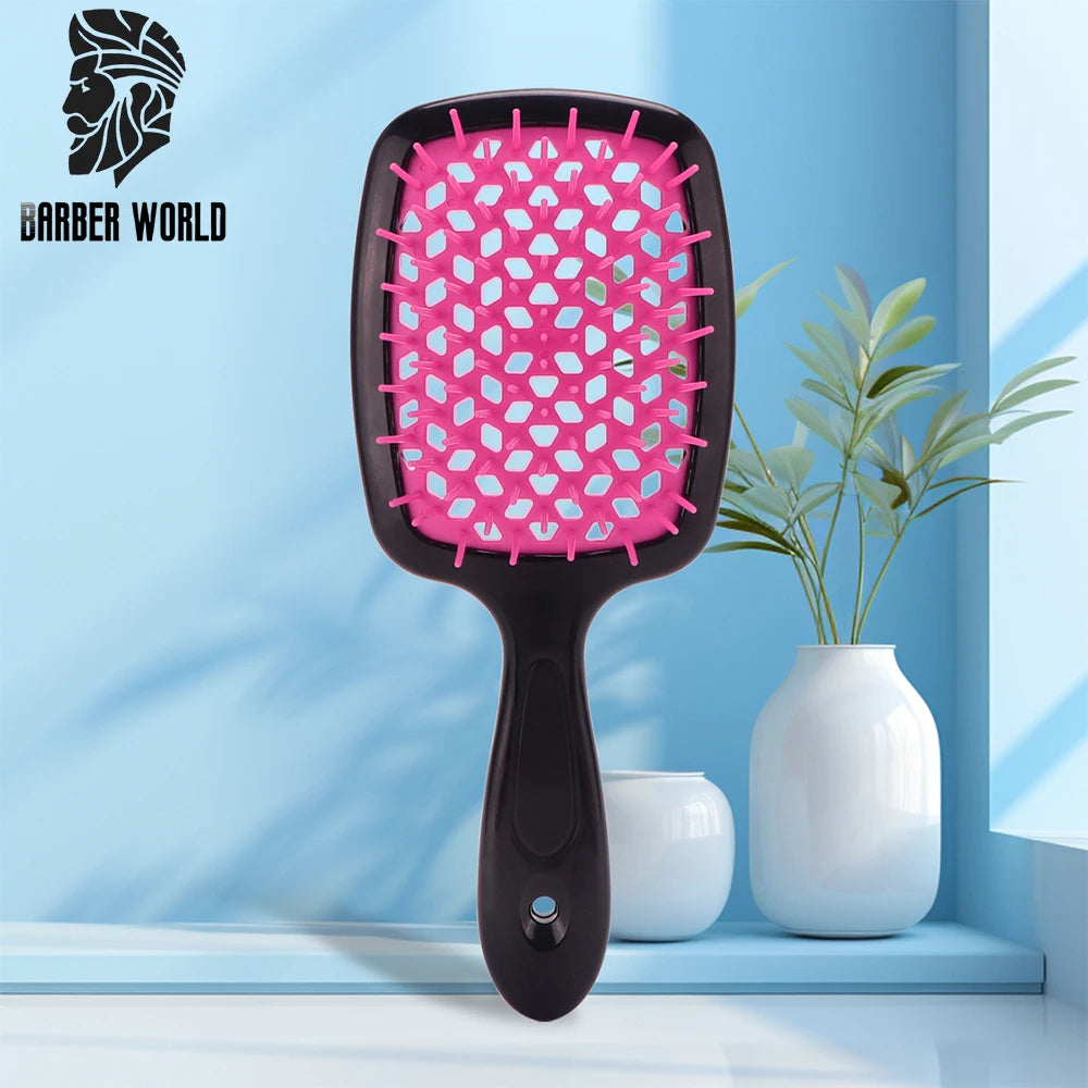 Versatile Salon-Quality Detangling Hair Brush with Anti-static Cushion & Barber Styling Features