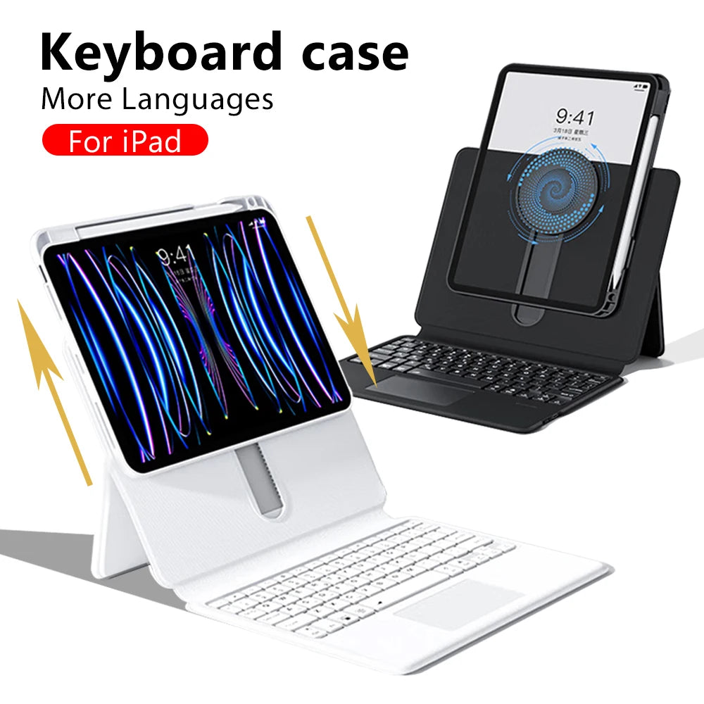 Magic Keyboard Case With Waterproof and Shockproof Design For iPad Pro, iPad Air, and More