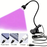 Versatile Purple UV Glue Curing Lamp with Portable Clip