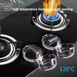 Pair of Child-Safe Gas Range Knob Protectors for Enhanced Kitchen Security