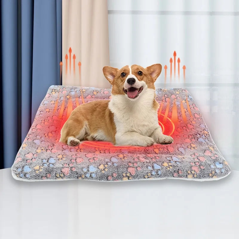 Flannel Thickened Pet Bed Mat for Winter Comfort