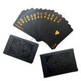 Gold-Infused Black Waterproof Playing Cards Set