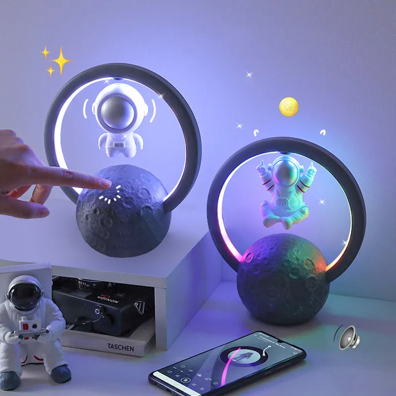 Astronaut-Themed Magnetic Levitation Bluetooth Speaker with 3D Surround Sound