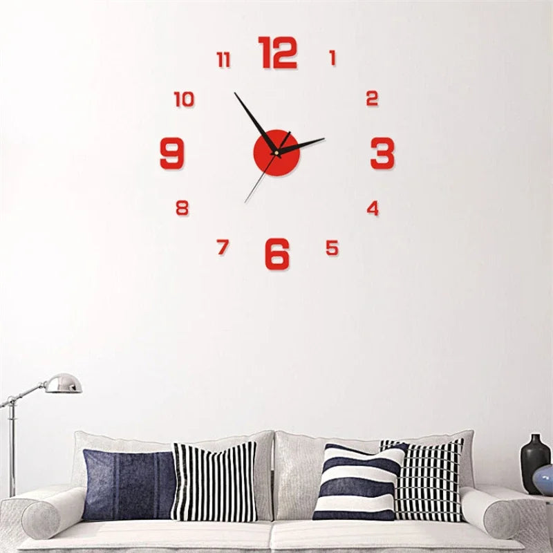 Luminous 3D Wall Clock with DIY Acrylic Frame for Stylish Home and Office Decor