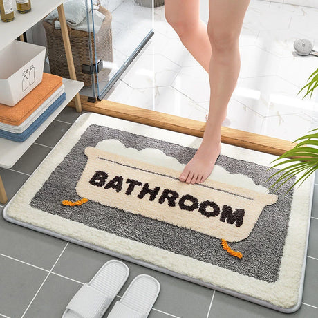 Charming Soft Cartoon-Style Bathroom Mat with Non-Slip Design