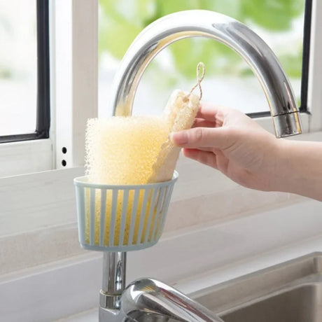 Sink Drain Rack Plastic Hanging Basket Sponge Storage Faucet Shelf Organizer