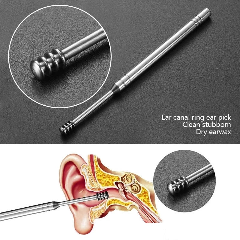 Ear Health Maintenance Kit with 6-Piece Stainless Steel Ear Cleaning Tools
