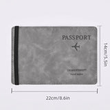 Men's Travel Passport and Business Card Holder Wallet