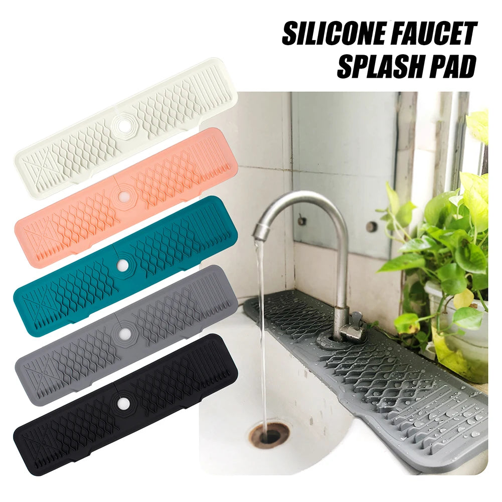 Silicone Sink Splash Guard - Countertop Protector for Kitchen and Bathroom