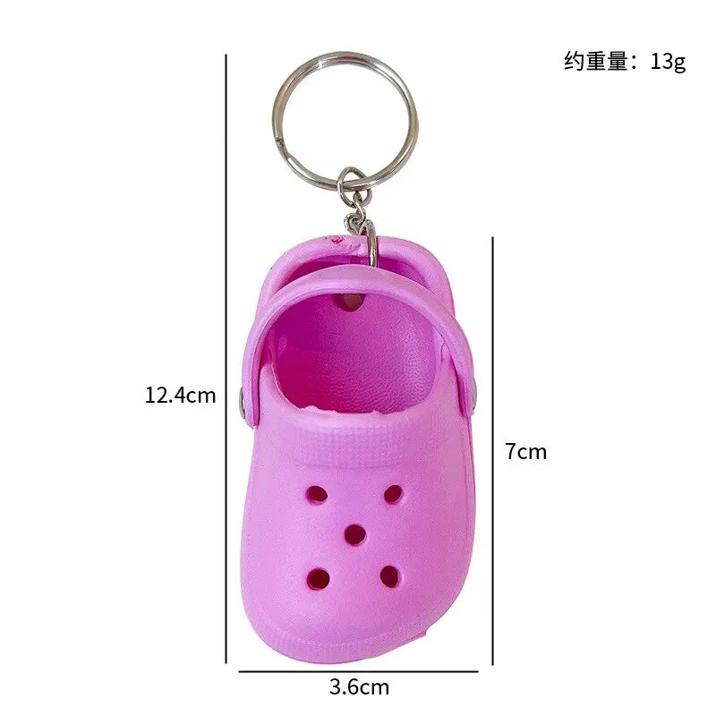 6-Piece Bohemian Style Mini Crocs Shoe Keychain Set