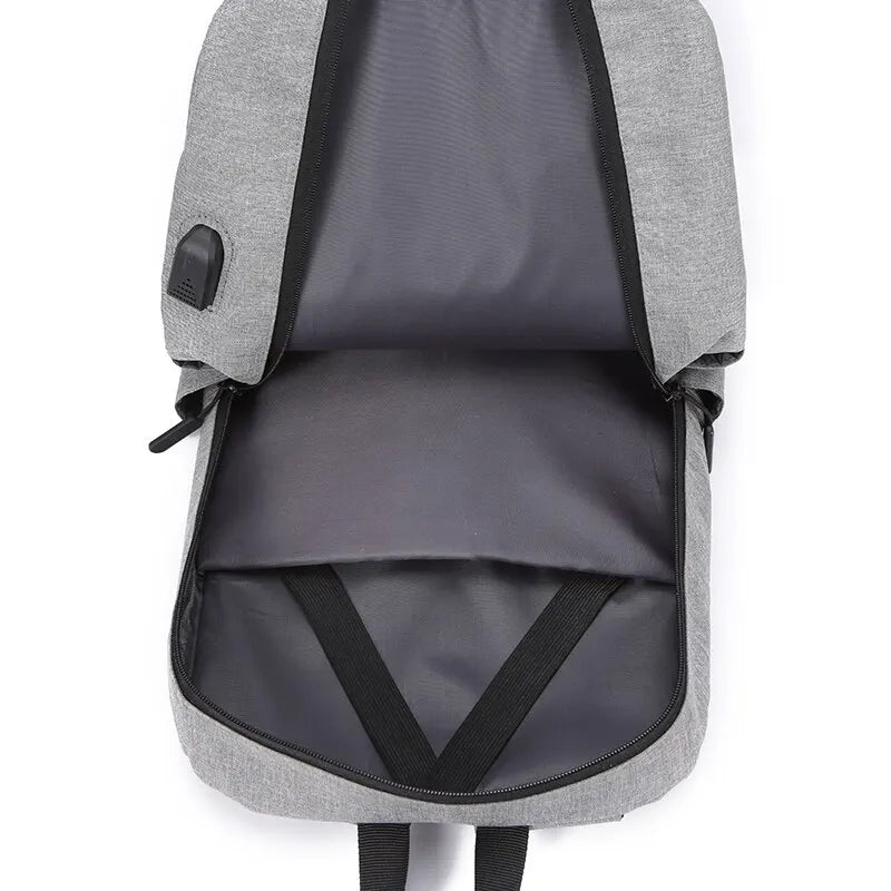15.6 Inch Men's Lightweight Business Backpack with USB Charging Port and Laptop Compartment