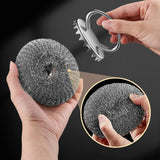 Stainless Steel Kitchenware Scrubber with Handle - Pan Cleaning Brush