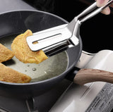 Multi-Use Stainless Steel Kitchen Tool - Frying Shovel, Steak Tongs, Fish Spatula, and Bread Clip
