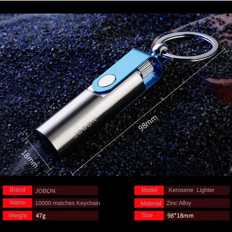 Windproof Keychain Lighter with 10000 Matchstick Design
