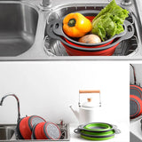 Silicone Foldable Drain Basket for Washing Fruits and Vegetables