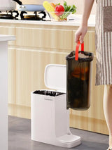 Dual Compartment Waste Management Solution for Kitchen Recycling and Food Waste Collection Bin