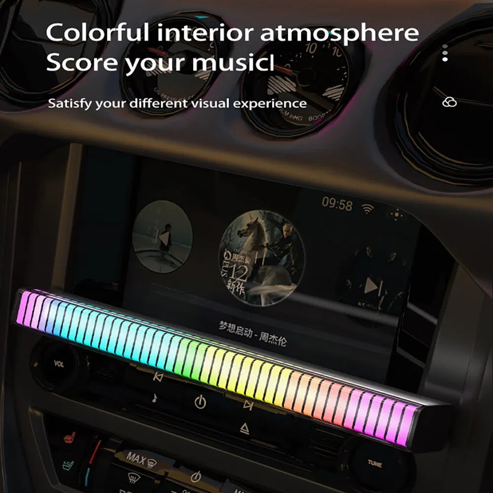 RGB Music Sync 3D LED Ambient Lighting with APP and Sound Control for Car and Gaming Decorations