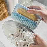 Bathroom Soap Box with Built-in Roller Brush and Foam Enhancer