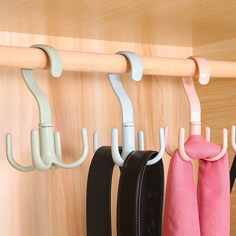 Versatile Rotating Four-Claw Hook for Easy Storage Solutions