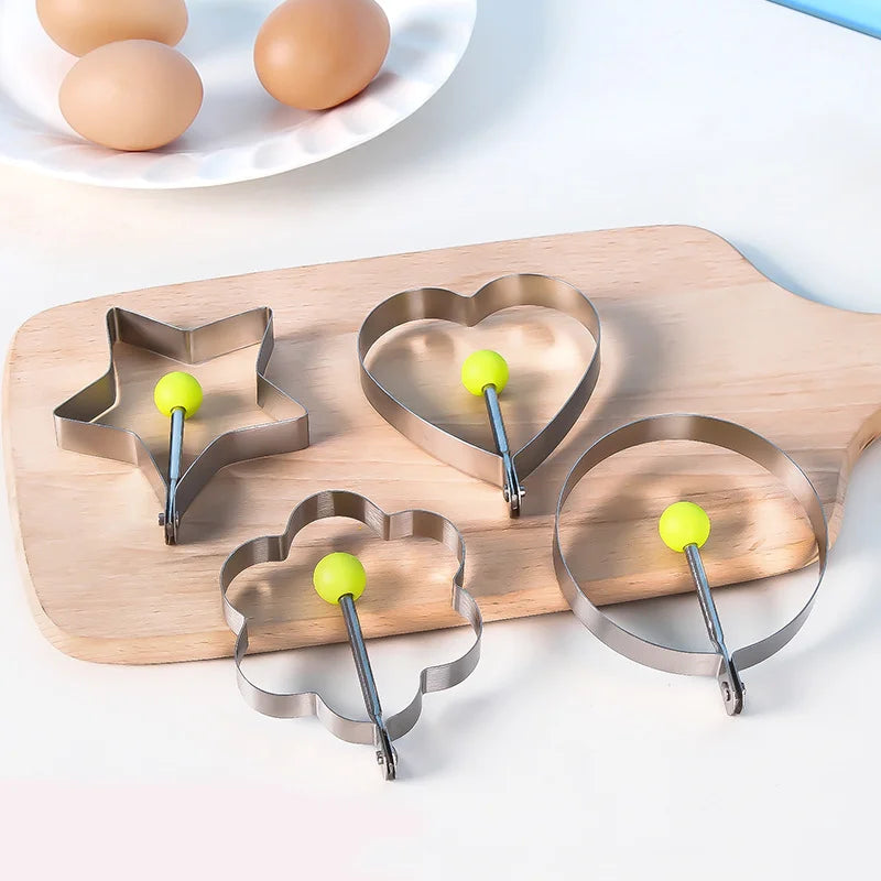 Stainless Steel 5Style Egg and Pancake Shaper for Creative Cooking