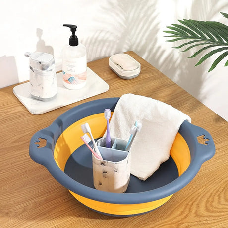 Compact Travel Laundry Basin: Convenient Foldable Wash Basin for Home and Travel
