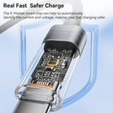 100W PD Display Transparent Type C to Type C Charging Cable