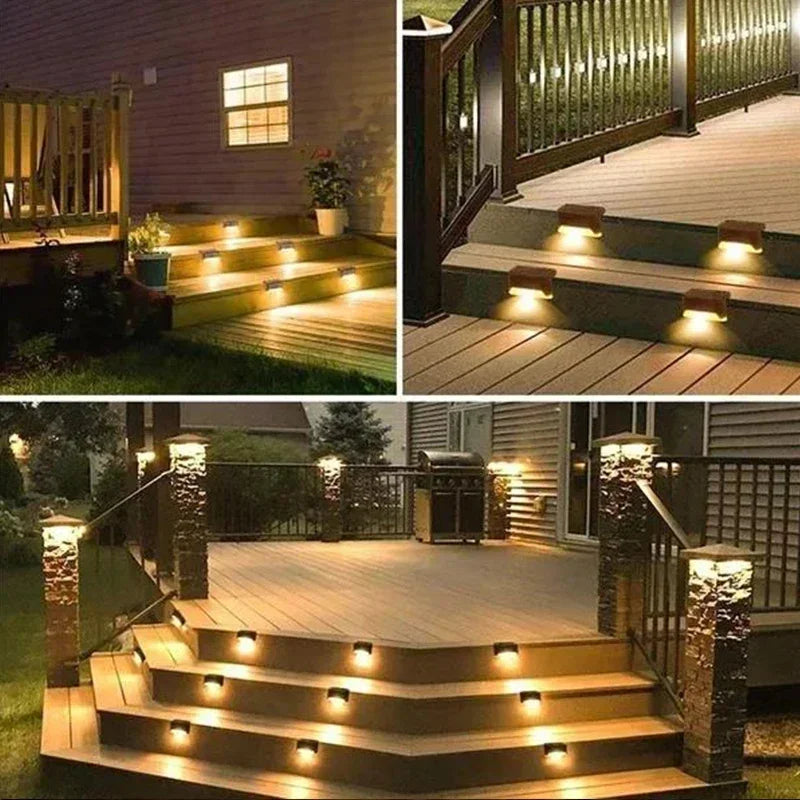 Solar-Powered Waterproof LED Outdoor Lights for Deck, Garden, and Fence Decor