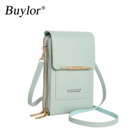 Elegant PU Leather Crossbody Bag for Women with Multiple Compartments and Touch Screen Phone Pocket