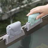 Window Slot Cleaner with Groove Cleaning Cloth and Brush