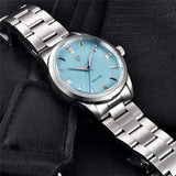 Men's Durable Stainless Steel Timepiece - 38mm Business Quartz Watch with AR Coating Sapphire and VH31 Movement