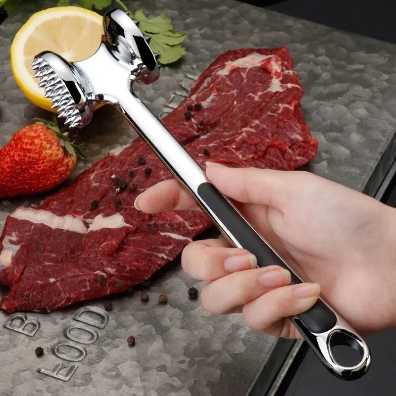 Double-Sided Zinc Alloy Meat Hammer for Tenderizing Meat