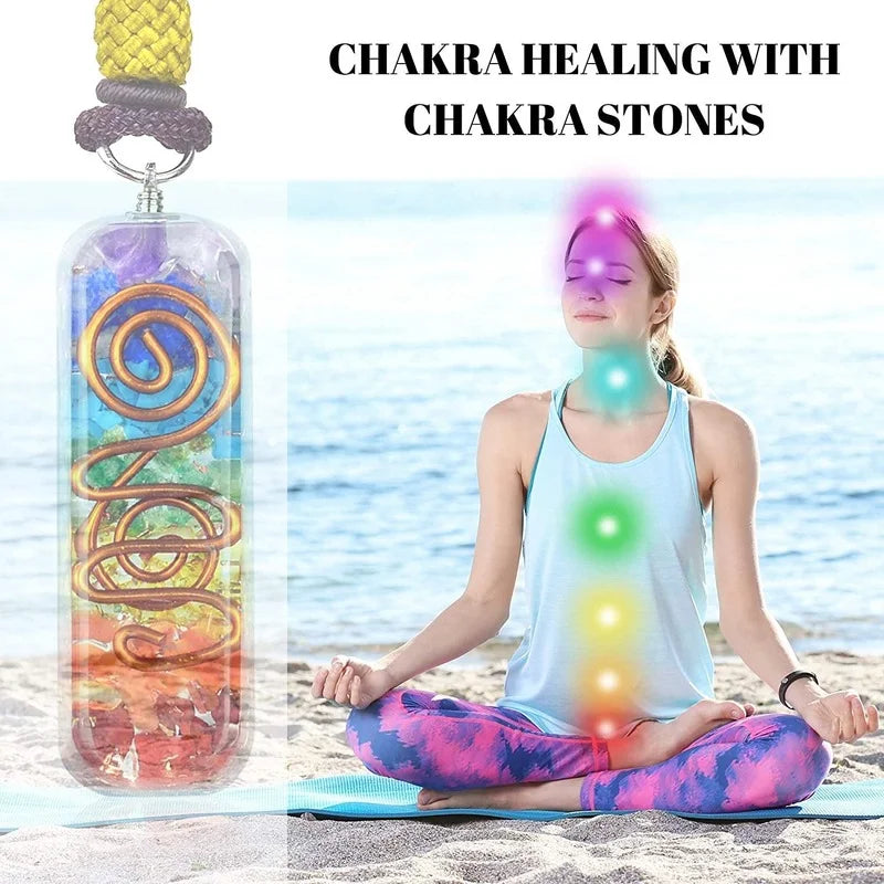 Balance Your Chakras with Retro Reiki Healing Pendant