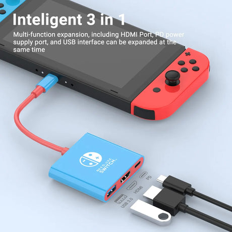 Ultimate Portable Nintendo Switch Hub with HDMI and USB 3.0 - Ideal for Travel and Gaming