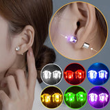 LED Light Up Stainless Steel Ear Studs - Eye-Catching Glow Stick Earrings