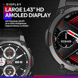 Rugged Smart Watch with Voice Calling and Military-Grade Durability, Featuring 1.43 Inch AMOLED Display