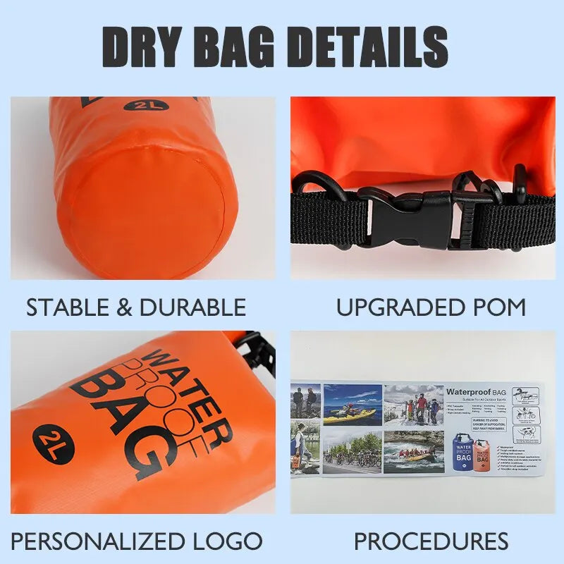 2 Liter Waterproof Dry Bag for Outdoor Adventures