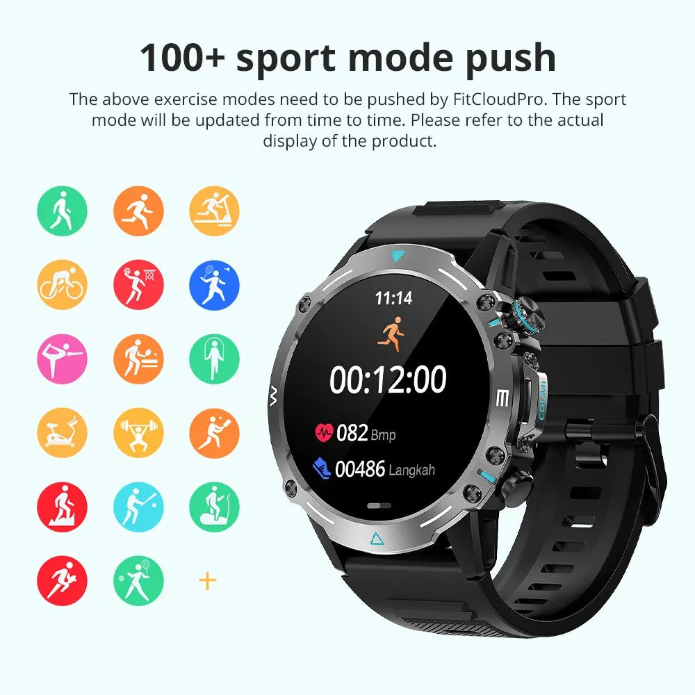 Ultra HD AMOLED Display Smartwatch with Voice Calling Feature and Military-Grade Durability