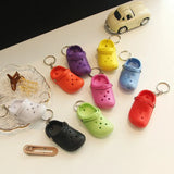 6-Piece Bohemian Style Mini Crocs Shoe Keychain Set