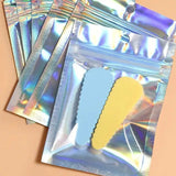 100-Piece Colorful Holographic Self-Sealing Candy and Gift Bags with Front Window