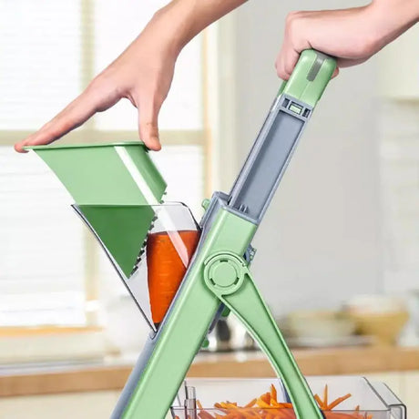 Adjustable Stainless Steel Vegetable Mandoline Slicer with Multiple Cutting Blades