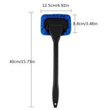 Car Interior and Window Cleaning Brush Kit with Long Handle - Durable Windshield Wiper Tool for Vehicle